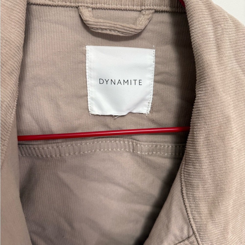 Dynamite Women's Corduroy Cropped Tan Jacket in size L - Picture 3 of 8